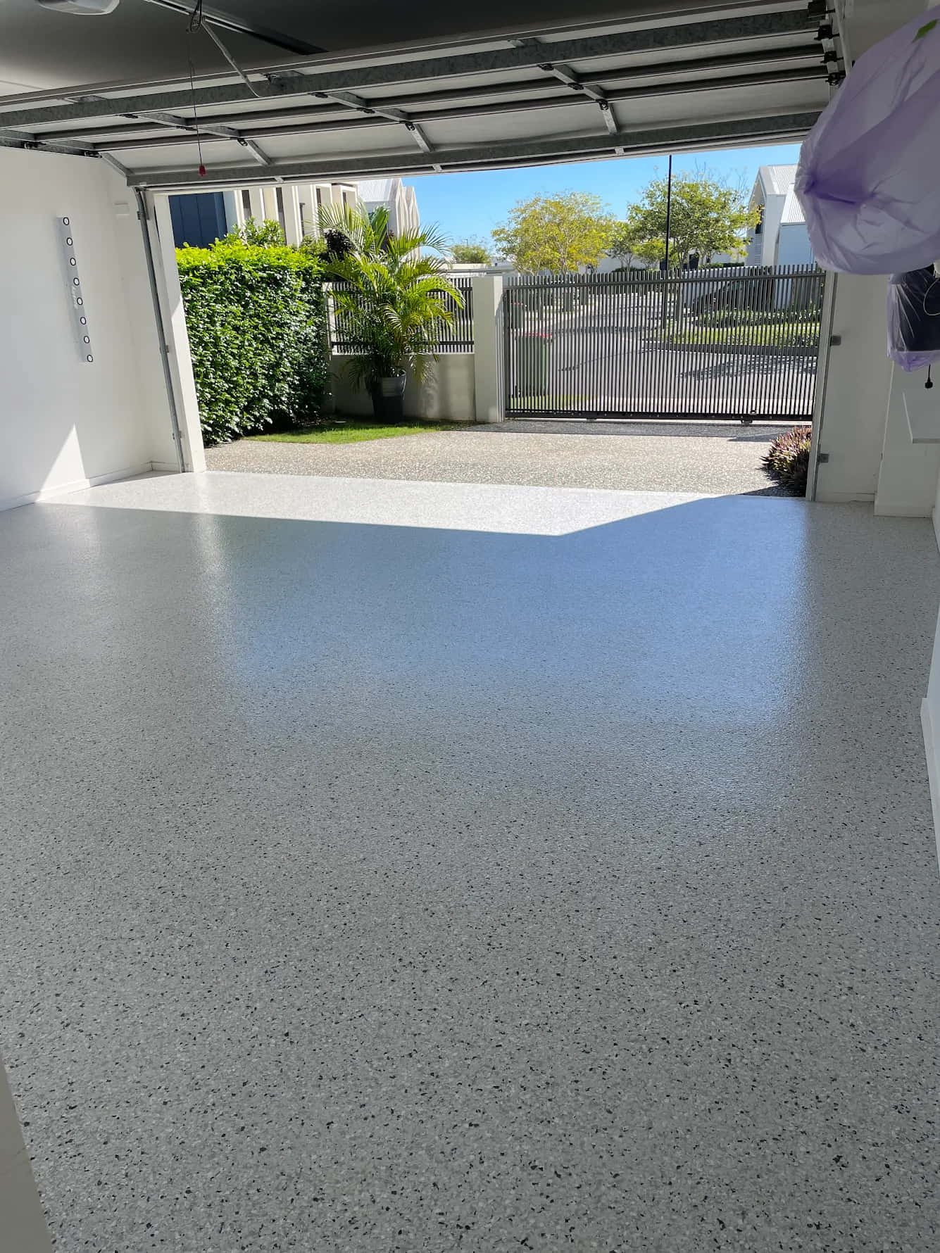After epoxy garage floor Pacific Pines