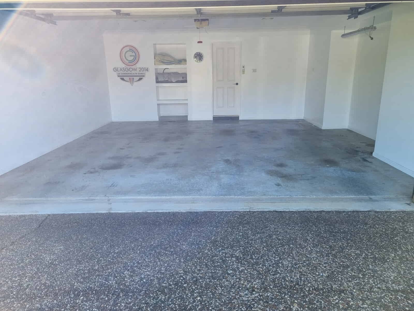 Before epoxy garage floor Robina